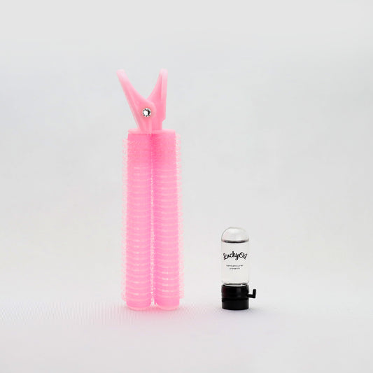 【 カリスマ美容師監修&お客様に合わせた使い方動画付き】KAMISTORY  カミカミカーラー ヘアオイル付き 前髪カーラー 前髪カット ヘアブラシ(ピンク小1個)