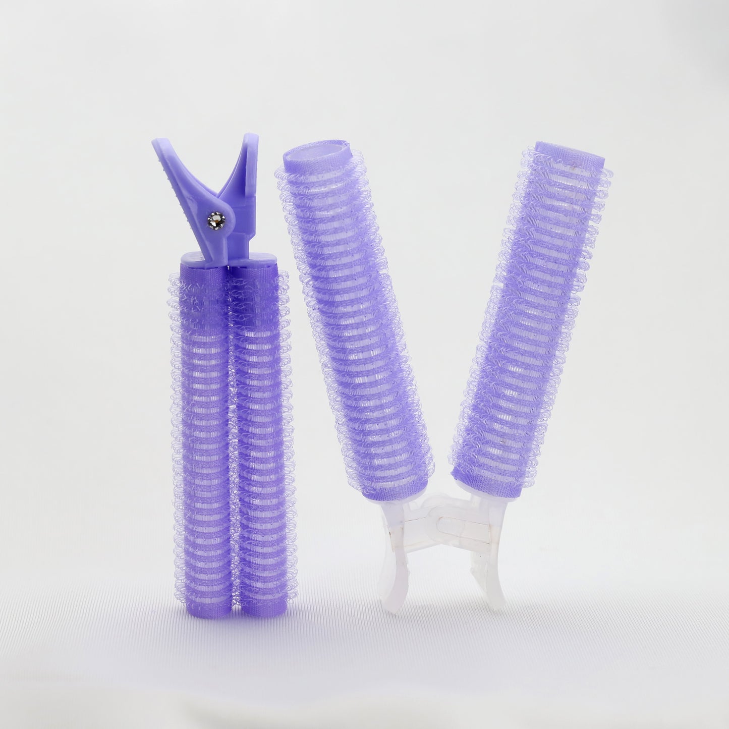 【 カリスマ美容師監修&お客様に合わせた使い方動画付き】KAMISTORY カミカミカーラー 前髪カーラー 前髪カット ヘアブラシ(パープル大小set)