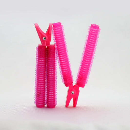 【 カリスマ美容師監修&お客様に合わせた使い方動画付き】KAMISTORY カミカミカーラー 前髪カーラー 前髪カット ヘアブラシ(レッド小2個set)