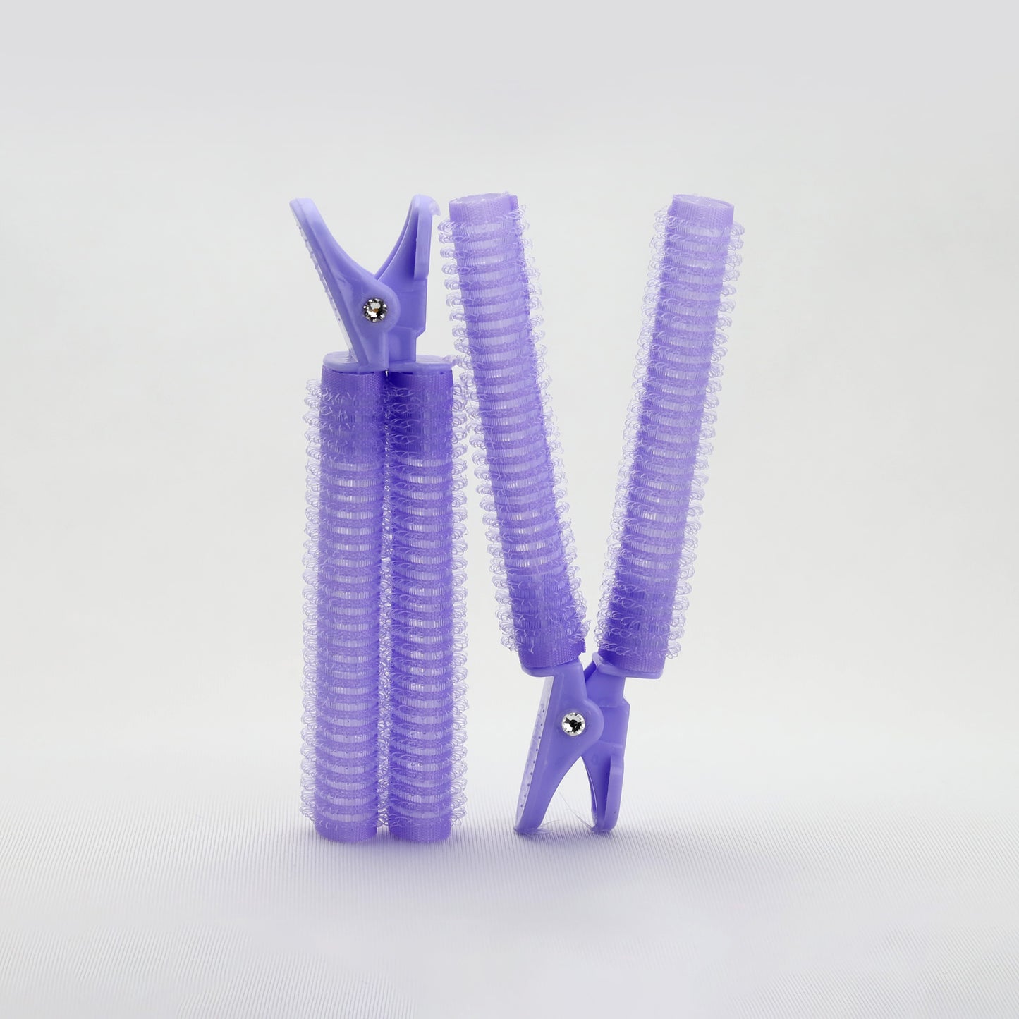 【 カリスマ美容師監修&お客様に合わせた使い方動画付き】KAMISTORY カミカミカーラー 前髪カーラー 前髪カット ヘアブラシ(パープル小2個set)