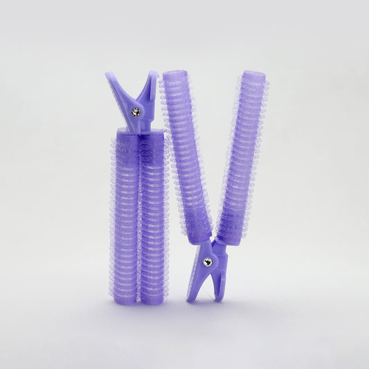 【 カリスマ美容師監修&お客様に合わせた使い方動画付き】KAMISTORY カミカミカーラー 前髪カーラー 前髪カット ヘアブラシ(パープル小2個set)