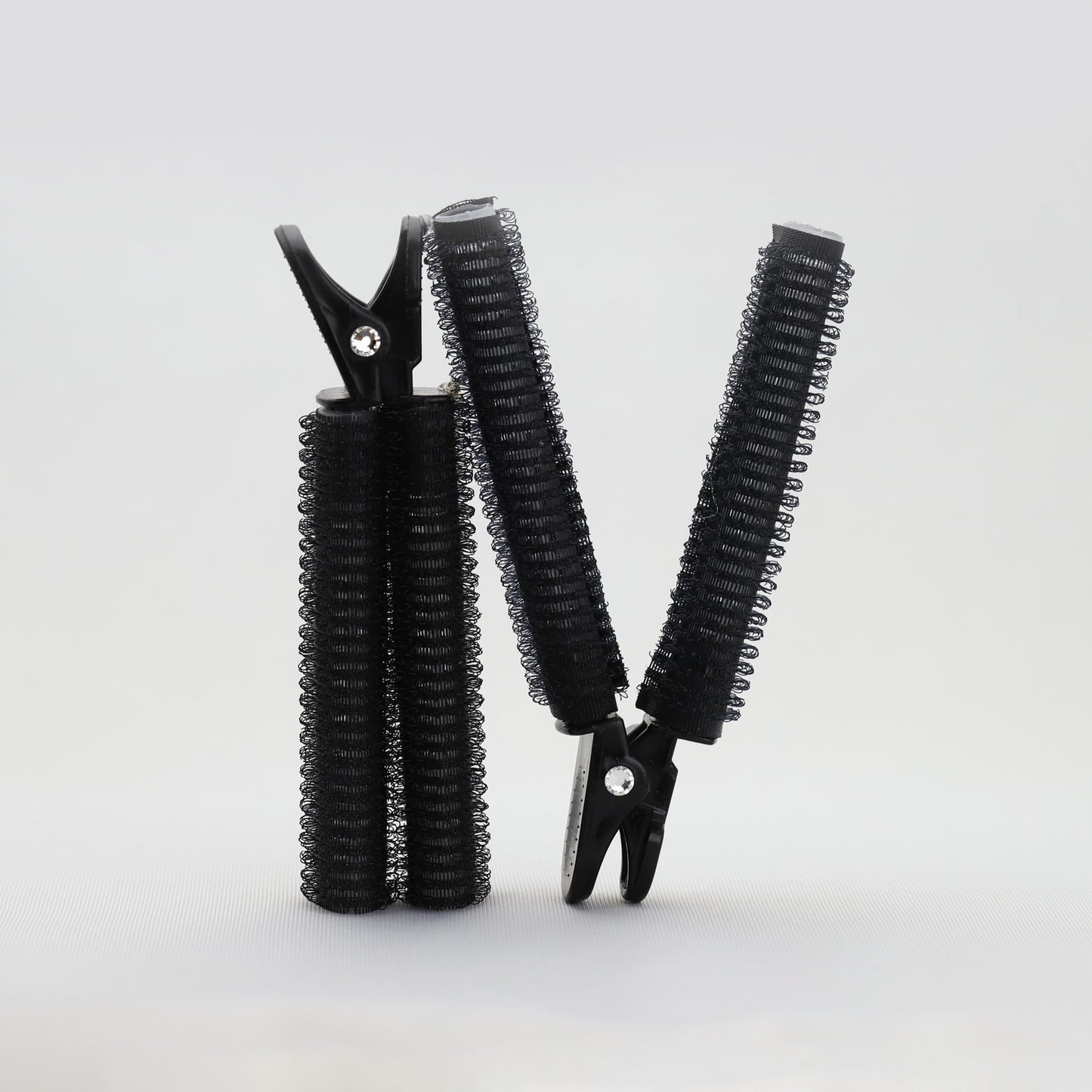 【 カリスマ美容師監修&お客様に合わせた使い方動画付き】KAMISTORY カミカミカーラー 前髪カーラー 前髪カット ヘアブラシ(ブラック小2個set)